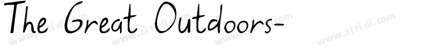 The Great Outdoors字体转换